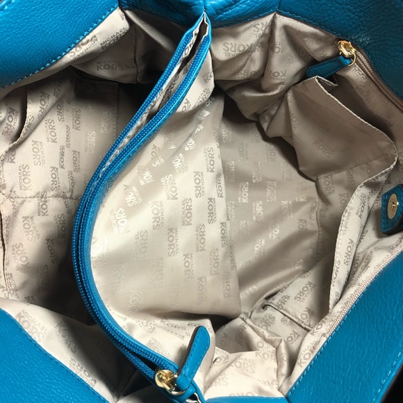Michael Kors Teal Hamilton Satchel Bag - Picture 8 of 15